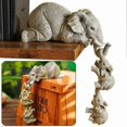 thumbnail image 5 of Cute Elephant Family Ornament Sweet Lovely Resin Animal Decoration for Home Decor, 5 of 5