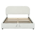 thumbnail image 5 of Harper & Bright Designs Teddy Fleece Queen Size Upholstered Platform Bed with Hydraulic Storage System, Grounded Bed with Thick Fabric, White, 5 of 15