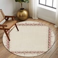 thumbnail image 2 of Round Rugs 5Ft, Pink Floral Round Area Rug Washable Indoor Throw Carpet, Spring Farmhouse Flowers Watercolor Soft Non Slip Circle Rug for Cabinet Bathroom Home Decor Aesthetic, 2 of 8
