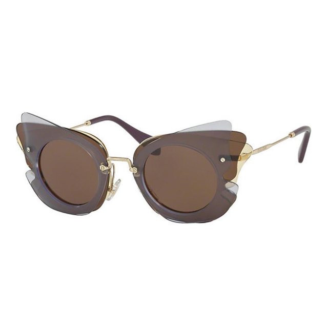 Lentes para Sol Miu Miu Redondos 0MU 02SS Café