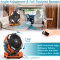 thumbnail image 4 of Ventilador de camping AddAcc de 4000 mAh recargable con mando a distancia, 4 of 8