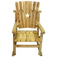 thumbnail image 2 of Leigh Country Aspen Outdoor Adult Wood Rocker with Star Cut Out Natural Beige, 2 of 6