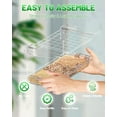 thumbnail image 3 of Window Bird Feeder with 3 Section Tray and Roof Cover, Weatherproof Outdoor Suction Cup Hanger Acrylic Plastic Bird Feeder , Clear, 3 of 7