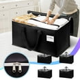 thumbnail image 1 of Large Foldable Storage Bags with Handles for Moving, Travel, and Home Organization – 4-Pack Portable PE Vacuum Bags, 1 of 6
