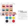 thumbnail image 4 of Paleta de sombras de ojos HUOGUO 9 colores con purpurina metalizada mate, 4 of 5