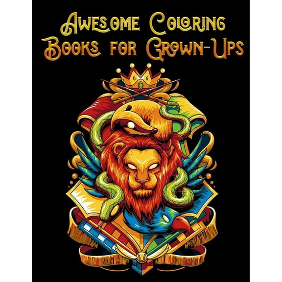 Awesome Coloring Books for Grown-Ups: Best Animal Coloring book for ever ! 100  pages awesome illistration will be best for christmas gift (Paperback)