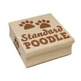 thumbnail image 1 of Standard Poodle Dog Paw Prints Fun Text Square Rubber Stamp Stamping Scrapbooking Crafting - Medium 1.75in, 1 of 7
