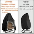 thumbnail image 3 of Funda para silla de huevo colgante JM impermeable con cremallera negra, 3 of 5