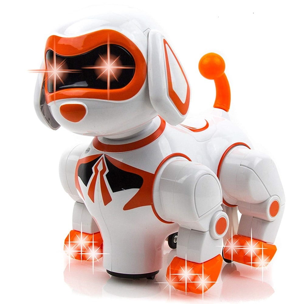 I Robot Dog Walking Nodding Child Kids Toy Robots Pet Puppy Electronic Light 