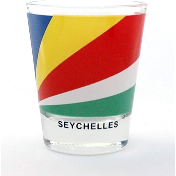 seychelles flag shot glass