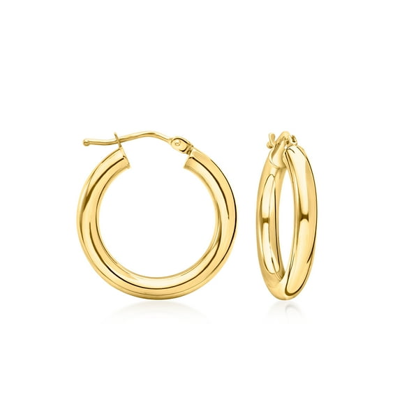 Ross-Simons Italian 3mm 18kt Yellow Gold Hoop Earrings, Women's, Adult