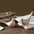 thumbnail image 6 of KGJQ Resin Bird Ornaments, Retro Wood Color Bird Figurine, Handmade Carved Decorative Bird Statue for Country Farmhouse Home Tabletop Decor, 6 of 8