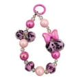 thumbnail image 1 of Beaded Short Chain Phone Strap With Secure Lanyard For Smartphones Elegant Leopard Print Bow Design For Device And Easy Carry, 1 of 6