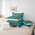 thumbnail image 6 of jejeloiu Southwestern Tribal 7-Piece Twin Bedding,Geometric Print Bedding Comforter Set For Boys,Turquoise Red,Reversible, 6 of 7