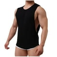 thumbnail image 2 of Man Casual Loose Solid-Color Sports Shorts Round-Neck Tank Sets, 2 of 4