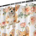 thumbnail image 3 of Corgi Dog and Flower Florals Shower Curtain 36"x72" ,Bathroom Decorative Shower Curtains Set with 12 Hooks,Modern Waterproof Washable Shower Curtain, 3 of 6