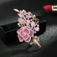 thumbnail image 2 of Pins Korea Heavy Industries Micro-Inlaid Color Zirconium Corsage Temperament Flower Zircon Pin Dinner Dress Accessories Rose Brooch Women, 2 of 9