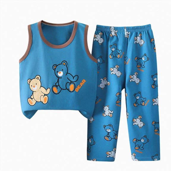 mgoYE Toddler Girl Fall Clothes 3 6 12 18 Months 2T 3T 4T 5T Fall Winter Outfits Boys Contrast Color Long Sleeve Sweatshirt Pants Sets(Blue,5-6 Years)