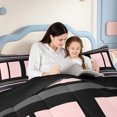 thumbnail image 4 of Erosebridal Abstract Line Art Full Size Comforter Sets,Minimalist Lines Bedding Comforter Set,Black Reversible,3pcs,1 Comforter and 2 Pillowcases, 4 of 7