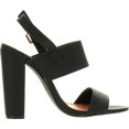 thumbnail image 2 of Static Footwear FAY-1 Women's Round Toe Buckle Ankle Strap Chunky Heel Dress Sandals, Black, 5.5, 2 of 4