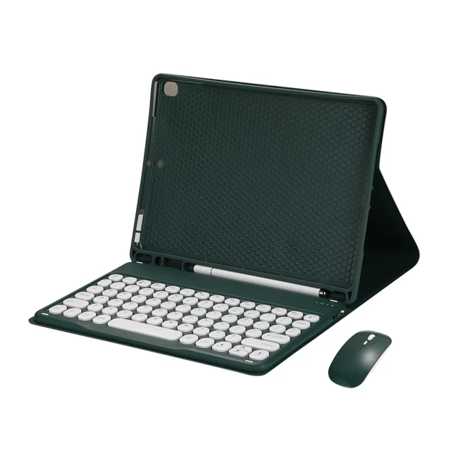 For iPad Mini 5th 4th 3rd 2nd 1st With Colorful Keyboard Leather Stand Cover Case Round Key Wireless Keyboard For 7.9inch Tablet With Mouse D Japanese