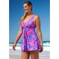 thumbnail image 3 of Swim 365 Women's Plus Size Twist-Front Swim Dress, 3 of 3