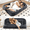 Dark Gray, variant on Double Human Dog Bed, Convertible Lazy Sofa Bed with 5 Adjustable Position, 2-in-1 Extra Large Floor Couch for Adult & Pets