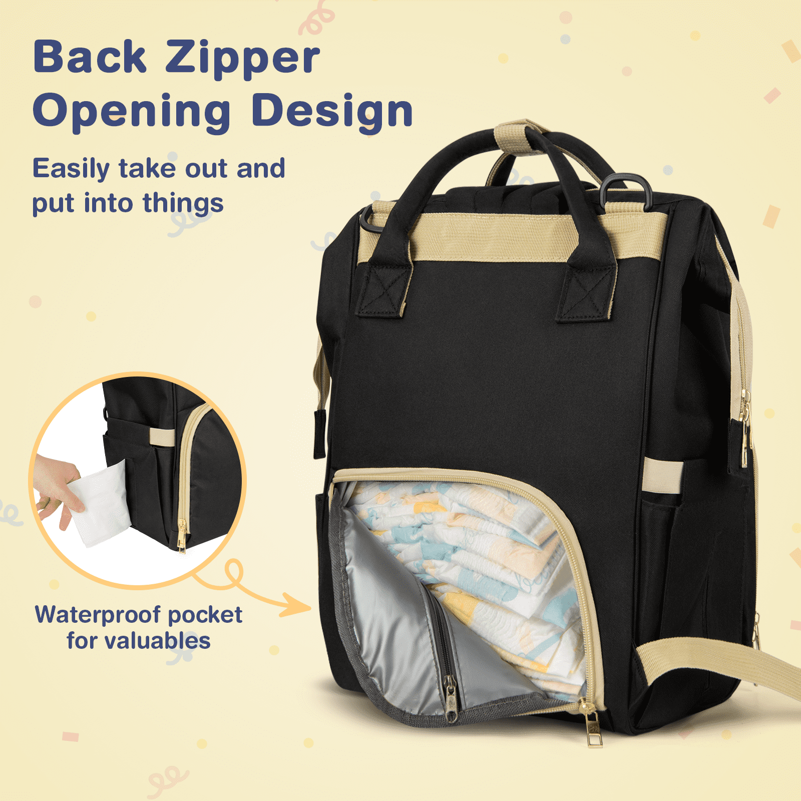 Buy PREEMINA Diaper Bag Backpack Multifunction-Maternity Baby-Bag - Diaper  Bag for Baby Boy Girl with USB Charging Port Changing Pad, Travel Nappy Bag  Organizer, Waterproof, Black-Gray, Preemina at