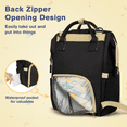 thumbnail image 6 of GPED Large Capacity Multifunction Diaper Bag Backpack with Insulated Pockets, Black, 6 of 7