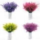 thumbnail image 2 of Nvzi 12 ramos de flores artificiales de seda, ramos de rosas realistas con tallos largos para decoración del hogar, bodas y fiestas (amarillo), 2 of 5