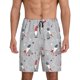 thumbnail image 1 of Balery Santa with Gifts Pantalones cortos de pijama de punto de algodón para hombre con cinturilla y bolsillos-Medium, 1 of 6