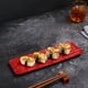 thumbnail image 1 of Juego de bandejas de sushi premium, bandeja rectangular grande de plástico con secciones divididas para aperitivos y entretenimiento, ideal para catering y reuniones en casa. Aestivo | Rojo, 1 of 7