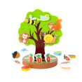 thumbnail image 2 of Lipstore Cognitive Paste Tree Toy Animal Educational Game for Birthday Traveling Home, 2 of 8