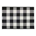 thumbnail image 5 of Fennco Styles Rustic Collection Buffalo Check with Rolled Hem Edge 13 x 19 Inch Placemats, Set of 4 - Black Place Mats for Banquets, Christmas, Holiday, Special Events and Home DÃ©cor, 5 of 7