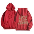 thumbnail image 3 of TrendOFT Christian Hoodies for Men Love Like Jesus Inspirational God Faith Sweatshirt Vintage Bible Verse Graphic Pullover Tops Red S, 3 of 8