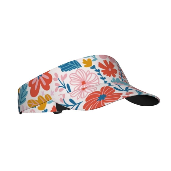 Balery Floral Ditsy Sport Wear Athletic Visor Sun Sports Visor Hat Visor Adjustable Cap for Women and Men (One Size)
