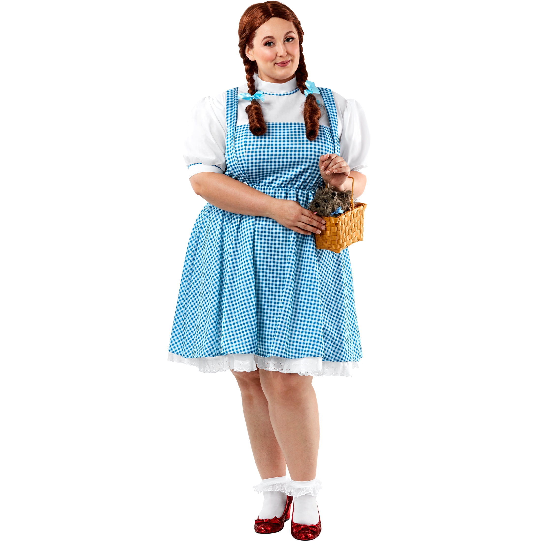 Dorothy Adult Costume Women's Blue Wizard of Oz Halloween Fancy Dress Ladies 