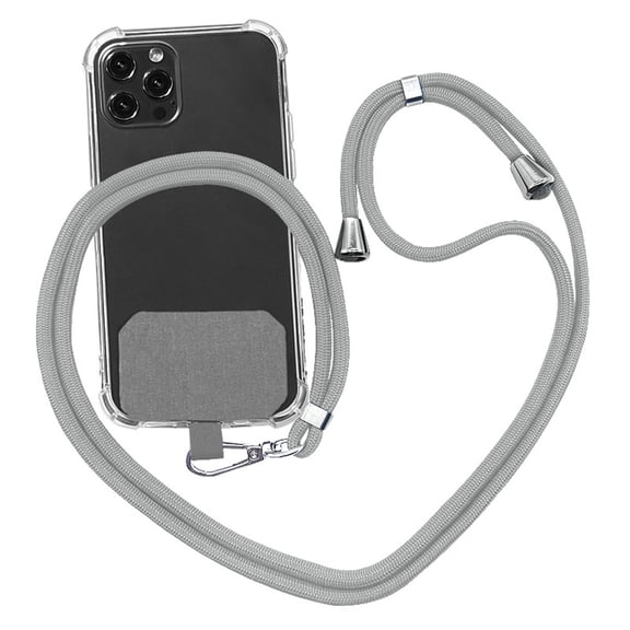 Universal Phone Lanyard with Patch Adjustable Nylon Crossbody Neck Strap Anti-Drop Phone Tether Accessory for Most Smartphones, Work Cards, Keys & Daily Use