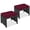 Deep Burgundy/Black, variant on Best Choice Products Set of 2 Multipurpose Patio Wicker Ottomans w/ Removable Cushions - Gray/Navy