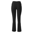 thumbnail image 3 of Women's Sexy High-Waisted Cross Wide Leg Yoga Pants for Exercise and Casual Wear,Made with Stretchy Solid Color Fabric for Comfort,for Yoga,Lounge,and Daily Activities,for Fall and Winter,Black,L, 3 of 6