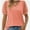 Pink, variant on Womens Casual V Neck T Shirts Swiss Dotted Puffy Sheer Short Sleeve Blouses