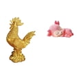 thumbnail image 1 of Figura De Resina De Gallo Y Ciervo Durmiente Feng Shui, Escultura Decorativa Para El Hogar, Para Cumpleaños, Aniversarios, Inauguración De La Casa, Cocina, Comedor, Mesa., 1 of 8