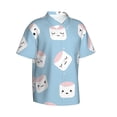 thumbnail image 2 of Daiia Cartoon Sushi Hawaiian Shirt for Men Gentle Cotton Regular Short Sleeve Casual-X-Large, 2 of 9