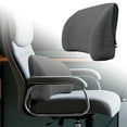 thumbnail image 2 of Memory Foam Lumbar Support Pillow for Office Chair & Car - Orthopedic Back Cushion with Removable Washable Cover - Ergonomic Lower Back Pain Relief for Desk Workers & Drivers, 2 of 6