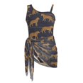 thumbnail image 6 of Whosucclay Leopard Print Girls One Piece Swimsuit, Adjustable Strap Girls' One Piece Swimsuit with Cover Up for Little Girls, Quick Dry, 9-10 Years Old, 6 of 10