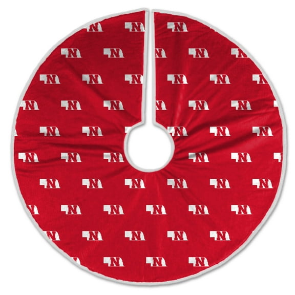 Nebraska Huskers Microplush Christmas Tree Skirt