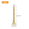 thumbnail image 2 of Unique Bargains 50Pack M4 x 40mm Brass Slotted Drive Flat Head Wood Screws Self Tapping Screw, 2 of 6