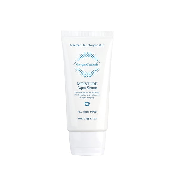 OxygenCeuticals Moisture Aqua Serum Suero en gel hidratante ultra intensivo para piel seca y escamosa 1,69 onzas (50 ml)