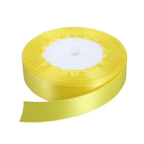 TAILTOSS 1Pack Yellow Polyester Ribbon for Festive Decoration Christmas Tree Craft Enthusiasts Winter Holiday
