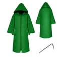 thumbnail image 1 of Men's And Women's Halloween Costumes Grim Cloak Hooded Cloak Jacket Coat, 1 of 5